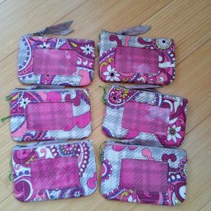 (6) Vera Bradley Zip ID Cases
